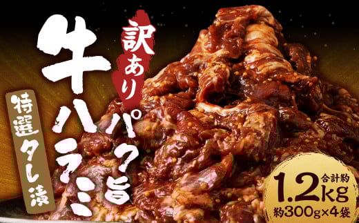 【訳あり】パク旨牛ハラミ 特選タレ漬け 約1.2kg ハラミ 牛肉 お肉 タレ漬け 焼くだけ 簡単調理 個包装熊本県熊本市12000肉牛肉
