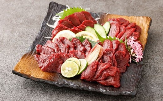 【フジチク】 国産馬刺し赤身 計400g(約100g×4個) 馬肉 お肉 生姜・たれ付き熊本県熊本市12000肉ジビエ