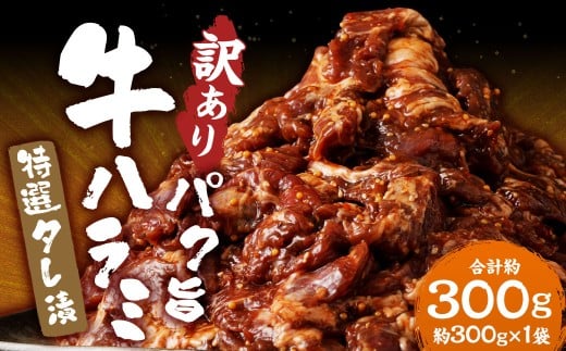 【訳あり】 パク旨牛ハラミ 特選タレ漬け 300g / ハラミ 牛肉 お肉 肉 タレ漬け 味付き肉 焼くだけ カット済み 簡単調理 個包装 九州 熊本県 熊本市 冷凍熊本県熊本市5000肉牛肉