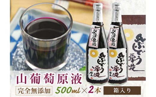 山ぶどう原液500ml×2本 化粧箱入り F2Y-4077山形県23000お茶・飲料果汁・野菜飲料