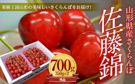 《先行予約 2026年6月上旬発送》山形県産さくらんぼ佐藤錦 秀品 L玉 700gパック 化粧箱入り FSY-2198山形県19000果物・フルーツさくらんぼ