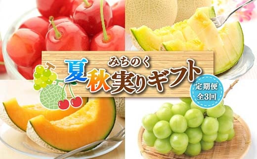 《2026年先行予約》みちのく 夏秋実りギフト 定期便 全3回 FSY-2360山形県35000果物・フルーツさくらんぼ
