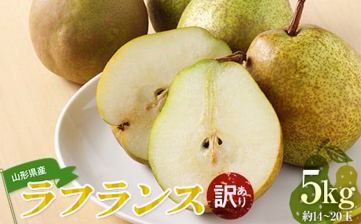 山形県産 訳あり ラ・フランス 5kg  なし ナシ 梨 デザート フルーツ 果物 くだもの 果実 食品 山形県 FSY-0725山形県14000果物・フルーツりんご・梨