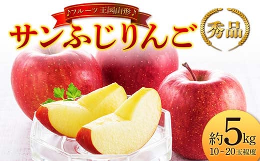 【先行予約 2025年度発送】♪フルーツ王国山形♪ サンふじりんご 秀品 約5kg  りんご リンゴ 林檎 デザート フルーツ 果物 くだもの 果実 食品 山形県 FSY-1892山形県12000果物・フルーツりんご・