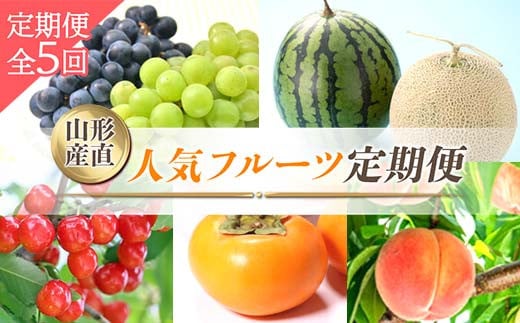 《2026年先行予約》山形産直 人気フルーツ定期便 全5回 FSY-2362山形県58000果物・フルーツさくらんぼ