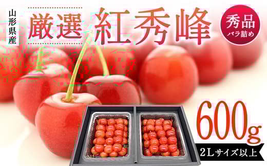 山形県産 厳選 紅秀峰 600g バラ詰め 秀品2Lサイズ以上 桜桃 さくらんぼ 《先行予約 2026年度6月発送》 FSY-2109山形県24000果物・フルーツさくらんぼ