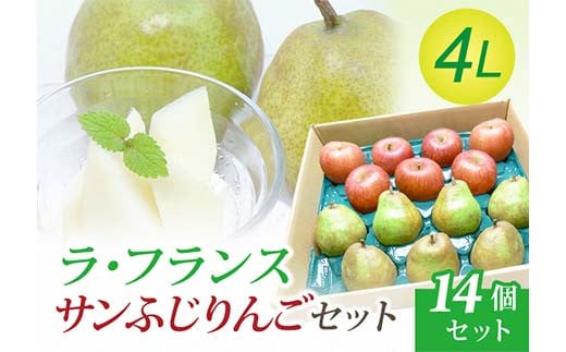 【令和7年先行受付】ラ・フランス 4Lサイズ 7個 & サンふじりんご 7個セット 梨 洋梨 果物 フルーツ FSY-2099山形県26000果物・フルーツその他 果物・フルーツ