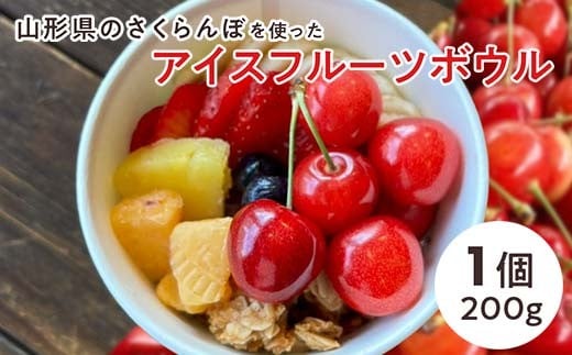 【山形県のさくらんぼ】を使ったアイスフルーツボウル 山形県初夏の味をお楽しみください F2Y-4425山形県10000菓子・スイーツアイス・ジェラート