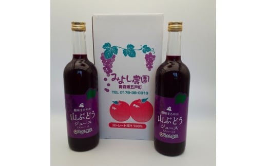 山ぶどうジュース 2本セット【1653625】青森県18000お茶・飲料果汁・野菜飲料