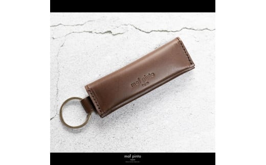 maf pinto (マフ ピント) キーリング キーホルダー 小銭入れ付き ミニ財布 ダークブラウン レザー 本革 日本製福岡県大川市15000衣類・装飾品・工芸品その他 装飾品・工芸品