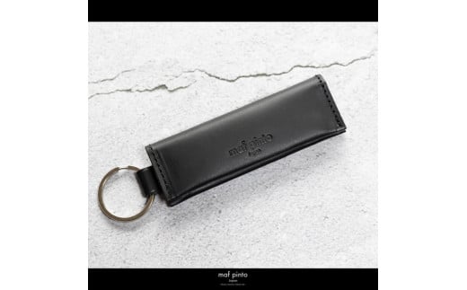 maf pinto (マフ ピント) キーリング キーホルダー 小銭入れ付き ミニ財布 ブラック レザー 本革 日本製福岡県大川市15000衣類・装飾品・工芸品その他 装飾品・工芸品