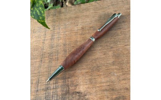 【木製シャープペンシル 0.5mm 花梨瘤(カリンコブ)艶消し仕上げ2Pice】木製シャープペンシル 木軸シャープペンシル 銘木 プレゼント 贈り物 記念品 贈答品 MUKU屋 MUFactory福岡県大川市30000
