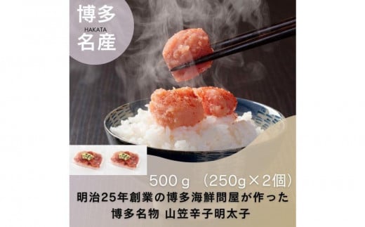 【定期便全6回】稲石 博多名物 山笠辛子明太子500g(250g×2個)福岡県大川市39000魚介・海産物明太子・その他魚卵