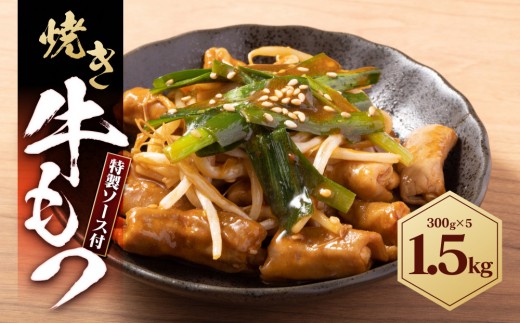 焼きもつ 1.5kg ( 300g×5パック )福岡県大川市12500肉牛肉