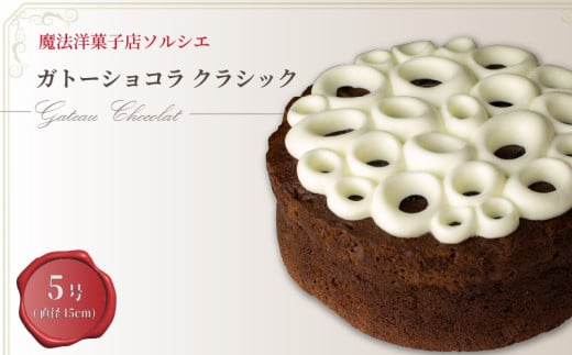 【着日指定可】ガトーショコラ クラシック 5号 【直径15cm:4〜6人分】  | デザート ケーキ  お菓子 洋菓子 冷凍 着日指定 お誕生日 誕生日  ギフト お祝い 愛媛県 松山市愛媛県松山市9000菓子