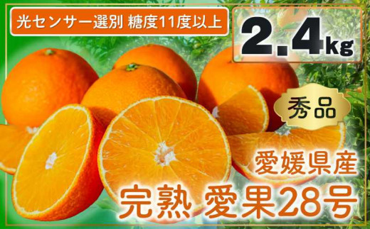 【先行予約】完熟 愛果 28号 秀品 2.4kg (8〜15個) 光センサー選別 糖度11度以上 【11月下旬〜12月下旬発送】 柑橘 果物 フルーツ あいか 愛果 みかん まどんな 松山市 愛媛県愛媛県松山市15000果