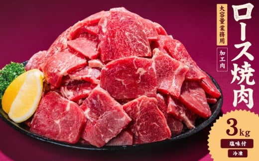 牛肉 ロース 焼肉 3kg タンブリング加工 牛ロース ロース肉 肉  冷凍 小分け 焼肉 焼き肉 BBQ バーベキュー  丼物 簡単調理 炒め物 家庭用 業務用 人気 お取り寄せ 愛媛県 松山市愛媛県松山市300