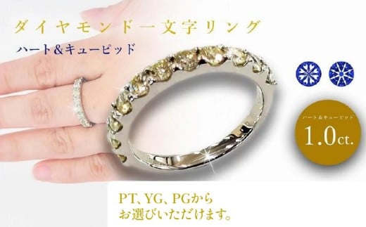 ダイヤ1.00ct ハーフエタニティ リング PT900  | リング ダイヤ リング K18 リング ジュエリー リング 指輪 ジュエリー  リング アクセサリー愛媛県松山市1004000衣類・装飾品・工芸品アクセサリー