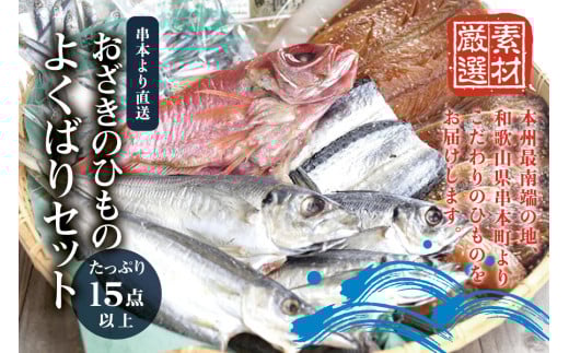 おざきのひもの よくばりセット<たっぷり15点以上!>(Bセット)【冷凍】【ozk101-1】和歌山県串本町21000魚介・海産物干物