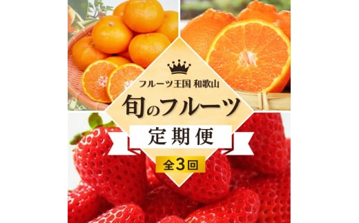【全3回定期便】フルーツ大国和歌山よりお届け!旬のフルーツ定期便B【田村みかん・まりひめ・紀州デコ】 / フルーツ 果物 みかん いちご  旬 定期便  【tkb351】和歌山県串本町56000果物・フ