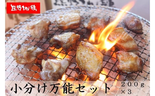 地鶏 鶏肉 カット不要 熊野地鶏 小分け 万能セット 600g(200g×3) 肉 鶏肉 鳥肉 とり肉 地鶏 焼き鳥 焼鳥 炭火焼鳥 炭火焼き 鍋 お鍋 惣菜 おかず 小分けパック 国産 名古屋コーチン 伊勢赤どり