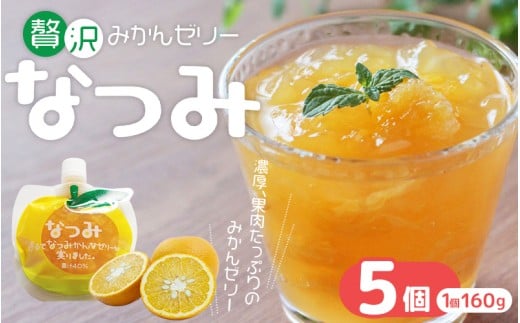 濃厚 果肉たっぷり みかんゼリー 「なつみ」 5個 おやつ デザート スイーツ【kmkn0140】三重県熊野市11000菓子・スイーツプリン・ゼリー