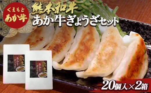 FKP9-498 熊本和牛あか牛ぎょうざセット(熊本あか牛餃子20個入り×2箱)熊本県球磨村17000肉その他 肉