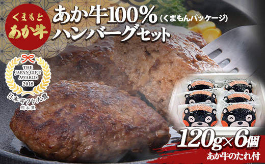 FKP9-504 くまモンパッケージあか牛100%ハンバーグセット(120g×6個)熊本県球磨村22000肉その他 肉