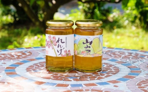 はちみつ 国産 天然 純はちみつ 370g×2本セット やまみつ&れんげ ハチミツ 蜂蜜福岡県小郡市17000鍋セット・総菜・加工食品ジャム・はちみつ