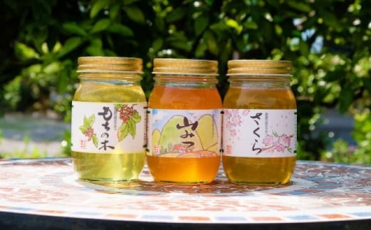 はちみつ 国産 天然 純はちみつ 600g×3本セット さくら&もちのき&やまみつ ハチミツ 蜂蜜福岡県小郡市30000鍋セット・総菜・加工食品ジャム・はちみつ