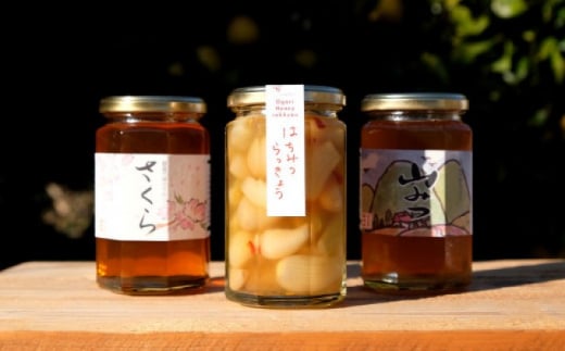 はちみつ らっきょう セット 国産 天然 純はちみつ 370g×2本 やまみつ&さくら、はちみつらっきょう 300g ハニーベル福岡県小郡市21000鍋セット・総菜・加工食品ジャム・はちみつ