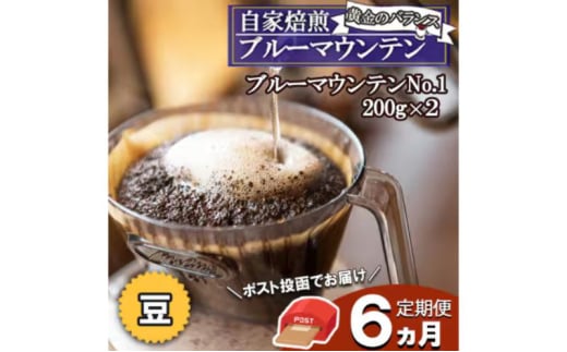 【6ヵ月定期便】増量・ブルーマウンテン(ストレート・豆)【ポスト投函】レギュラーコーヒー 珈琲 コーヒー 珈琲粉 コーヒー豆 珈琲豆 ドリップコーヒー ドリップ 自家焙煎珈琲 自家焙煎コ