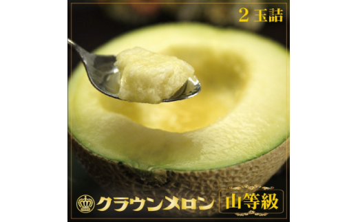 <通年出荷>クラウンメロン(山等級) 2玉詰【1104736】静岡県掛川市46000果物・フルーツメロン・スイカ
