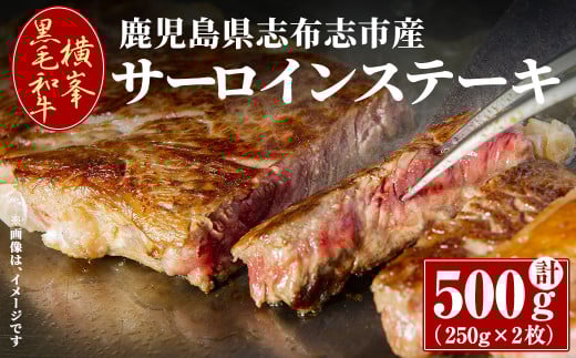 鹿児島県志布志市産横峯黒毛和牛のサーロインステーキ計500g(250g×2枚) 鹿児島県産 国産 牛肉 牛 焼き肉 希少牛 サーロイン ステーキ バーベキュー BBQ d0-030鹿児島県志布志市40000肉牛肉