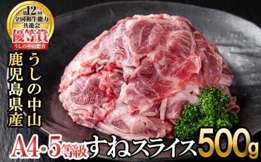 すねスライス500g(500g×1袋) 黒毛和牛 和牛 肉 牛肉 国産 九州産 鹿児島県産 すね スネ 日本一 a1-131鹿児島県志布志市11000肉牛肉