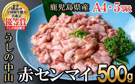 うしの中山 A4・A5等級黒毛和牛 赤センマイ(ギアラ)計500g(500g×1P)黒毛和牛 和牛 肉 ホルモン 国産 九州産 鹿児島県産 焼肉 煮込み 鍋料理 もつ鍋 日本一 p9-033鹿児島県志布志市9000肉牛肉