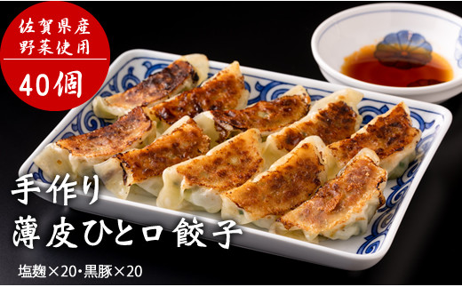 手作り薄皮ひと口餃子セット(各20個 X 2)(塩麹、黒豚)ぎょうざ 冷凍 食品佐賀県小城市11500鍋セット・総菜・加工食品総菜