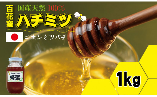はちみつ(日本蜜蜂)蜂蜜(百花蜜)1,000g 西山養蜂 日本 ハチミツ honey佐賀県小城市21000鍋セット・総菜・加工食品ジャム・はちみつ