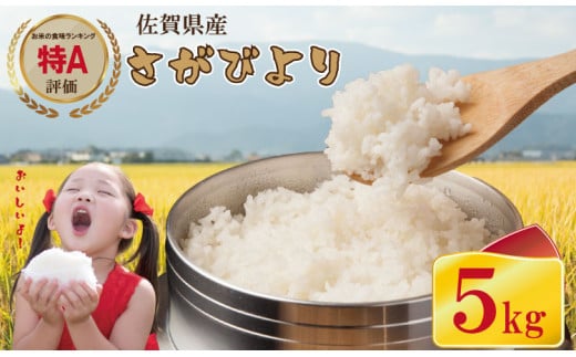 佐賀産ブランド 米「 さがびより 」(5kg)ほたるの郷 直売所 精米 白米 5キロ 単位 もちもち 食感 冷めても 美味しい お一人様 ご家族用 ランキング 特A 評価佐賀県小城市12000米・パン白米