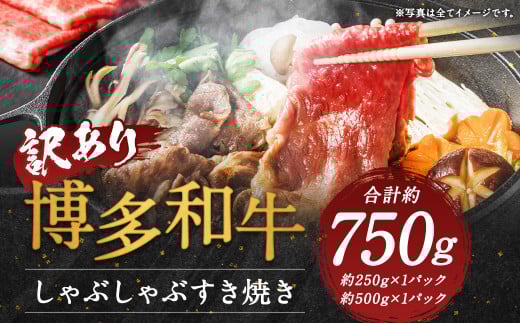 【訳あり】博多和牛しゃぶしゃぶすき焼き 約750gセット福岡県嘉麻市13000肉牛肉
