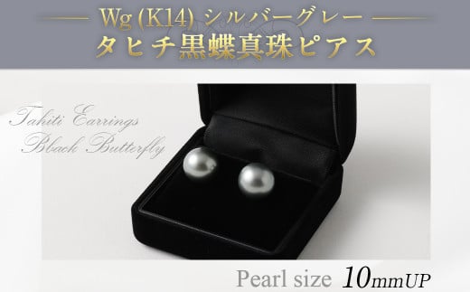 Wg(K14)シルバーグレー タヒチ黒蝶真珠ピアス福岡県嘉麻市100000衣類・装飾品・工芸品アクセサリー