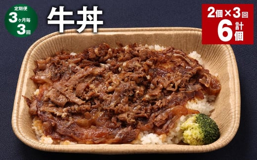 【3ヶ月毎3回定期便】 牛丼 計6個(2個×3回) 牛肉 牛 丼 うるち米 お米 惣菜 冷凍福岡県嘉麻市38000鍋セット・総菜・加工食品総菜