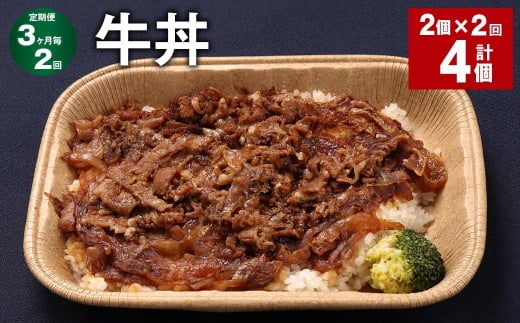 【3ヶ月毎2回定期便】 牛丼 計4個(2個×2回) 牛肉 牛 丼 うるち米 お米 惣菜 冷凍福岡県嘉麻市25000鍋セット・総菜・加工食品総菜