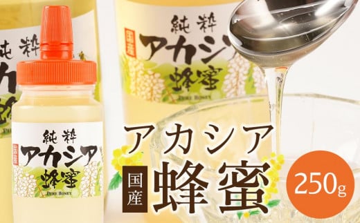 <直売所「まんだらの庄」>信州はちみつ アカシア (250g)アカシヤ| はちみつ アカシア蜜  人気 おすすめ 国産蜂蜜 天然甘味料  ギフト 健康食品  長野県 筑北村 信州 ふるさと納税長