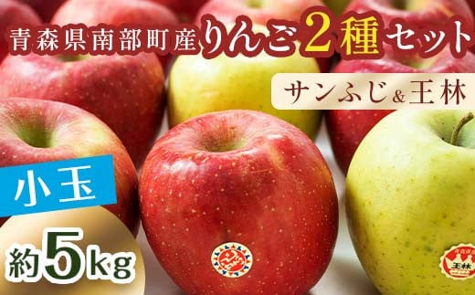 秀 (小玉) 青森産 完熟 りんご 約5kg サンふじ 王林 2種セット 【誠果園】 青森りんご リンゴ 林檎 アップル あおもり 青森 青森県 南部町 三戸 南部 澁川賞受賞 果物 くだもの フルーツ 3kg