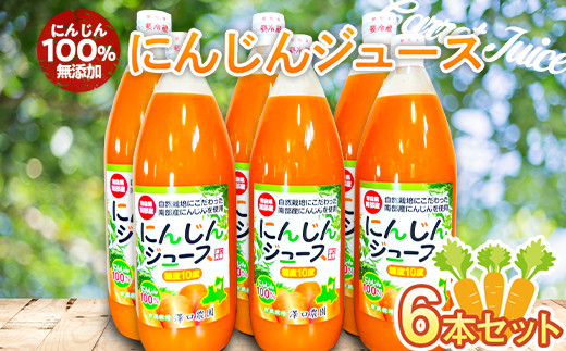 にんじん100% 無添加にんじんジュース 6本セット【澤口農園】 F21U-293青森県南部町26000お茶・飲料果汁・野菜飲料