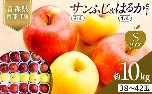 青森県産 サンふじ(3/4)・はるか(1/4)セット Sサイズ 10kg 【佐々木あきおはるこ農園】 青森りんご リンゴ 林檎 アップル あおもり 青森県 南部町 三戸 果物 くだもの フルーツ F21U-579青森県南部