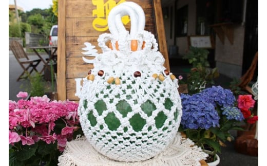 ガラス浮き玉&マクラメ編み鹿児島県喜界町100000衣類・装飾品・工芸品その他 装飾品・工芸品
