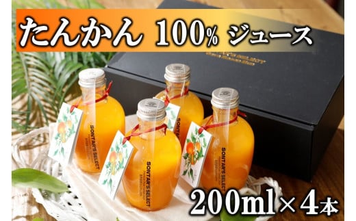 【100%】喜界島たんかんジュース 200ml×4本鹿児島県喜界町11000お茶・飲料果汁・野菜飲料