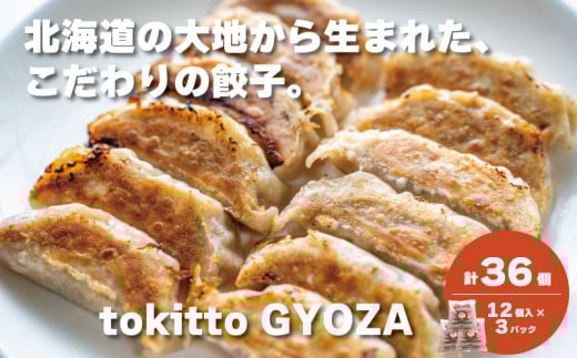 自家製餃子 北海道産食材にこだわった「tokitto GYOZA」36個 D070北海道栗山町12000鍋セット・総菜・加工食品総菜